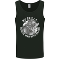 Nordic Man With Beard Funny Viking Mens Vest Tank Top Black