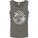 Nordic Man With Beard Funny Viking Mens Vest Tank Top Charcoal