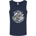 Nordic Man With Beard Funny Viking Mens Vest Tank Top Navy Blue