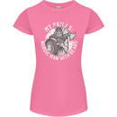 Nordic Man With Beard Funny Viking Womens Petite Cut T-Shirt Azalea