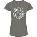 Nordic Man With Beard Funny Viking Womens Petite Cut T-Shirt Charcoal