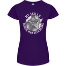 Nordic Man With Beard Funny Viking Womens Petite Cut T-Shirt Purple