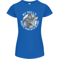 Nordic Man With Beard Funny Viking Womens Petite Cut T-Shirt Royal Blue