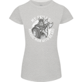 Nordic Man With Beard Funny Viking Womens Petite Cut T-Shirt Sports Grey