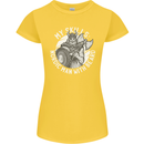 Nordic Man With Beard Funny Viking Womens Petite Cut T-Shirt Yellow