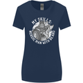 Nordic Man With Beard Funny Viking Womens Wider Cut T-Shirt Navy Blue