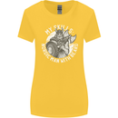 Nordic Man With Beard Funny Viking Womens Wider Cut T-Shirt Yellow