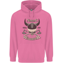 Nordic Warrior Viking Skull Childrens Kids Hoodie Azalea