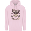 Nordic Warrior Viking Skull Childrens Kids Hoodie Light Pink