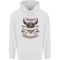 Nordic Warrior Viking Skull Childrens Kids Hoodie White