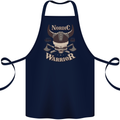 Nordic Warrior Viking Skull Cotton Apron 100% Organic Navy Blue