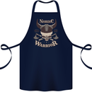 Nordic Warrior Viking Skull Cotton Apron 100% Organic Navy Blue