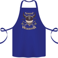 Nordic Warrior Viking Skull Cotton Apron 100% Organic Royal Blue