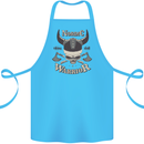 Nordic Warrior Viking Skull Cotton Apron 100% Organic Turquoise