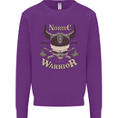 Nordic Warrior Viking Skull Kids Sweatshirt Jumper Purple
