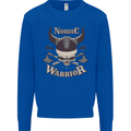 Nordic Warrior Viking Skull Kids Sweatshirt Jumper Royal Blue