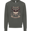 Nordic Warrior Viking Skull Kids Sweatshirt Jumper Storm Grey