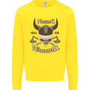 Nordic Warrior Viking Skull Kids Sweatshirt Jumper Yellow