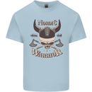 Nordic Warrior Viking Skull Kids T-Shirt Childrens Light Blue