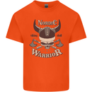 Nordic Warrior Viking Skull Kids T-Shirt Childrens Orange