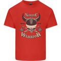 Nordic Warrior Viking Skull Kids T-Shirt Childrens Red