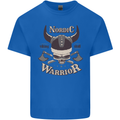 Nordic Warrior Viking Skull Kids T-Shirt Childrens Royal Blue