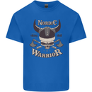 Nordic Warrior Viking Skull Kids T-Shirt Childrens Royal Blue