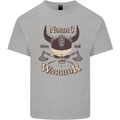 Nordic Warrior Viking Skull Kids T-Shirt Childrens Sports Grey