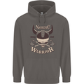 Nordic Warrior Viking Skull Mens 80% Cotton Hoodie Charcoal