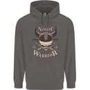 Nordic Warrior Viking Skull Mens 80% Cotton Hoodie Charcoal