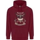 Nordic Warrior Viking Skull Mens 80% Cotton Hoodie Maroon