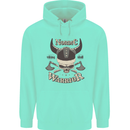 Nordic Warrior Viking Skull Mens 80% Cotton Hoodie Peppermint