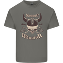Nordic Warrior Viking Skull Mens Cotton T-Shirt Tee Top Charcoal