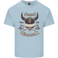 Nordic Warrior Viking Skull Mens Cotton T-Shirt Tee Top Light Blue