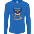 Nordic Warrior Viking Skull Mens Long Sleeve T-Shirt Royal Blue
