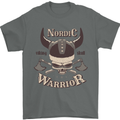 Nordic Warrior Viking Skull Mens T-Shirt 100% Cotton Charcoal