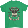Nordic Warrior Viking Skull Mens T-Shirt 100% Cotton Irish Green