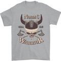 Nordic Warrior Viking Skull Mens T-Shirt 100% Cotton Sports Grey