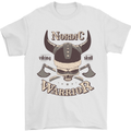 Nordic Warrior Viking Skull Mens T-Shirt 100% Cotton White