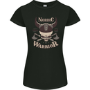 Nordic Warrior Viking Skull Womens Petite Cut T-Shirt Black