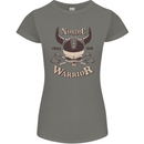Nordic Warrior Viking Skull Womens Petite Cut T-Shirt Charcoal