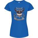Nordic Warrior Viking Skull Womens Petite Cut T-Shirt Royal Blue