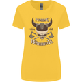 Nordic Warrior Viking Skull Womens Wider Cut T-Shirt Yellow