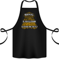 Normal Is an Illusion Slogan Cotton Apron 100% Organic Black