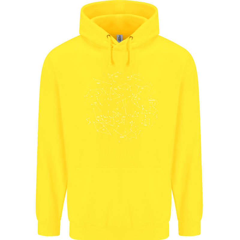 North Constellations Stars Space Childrens Kids Hoodie Yellow