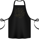 North Constellations Stars Space Cotton Apron 100% Organic Black