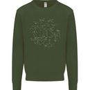 North Constellations Stars Space Kids Sweatshirt Jumper Forest Green