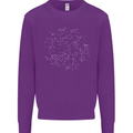 North Constellations Stars Space Kids Sweatshirt Jumper Purple