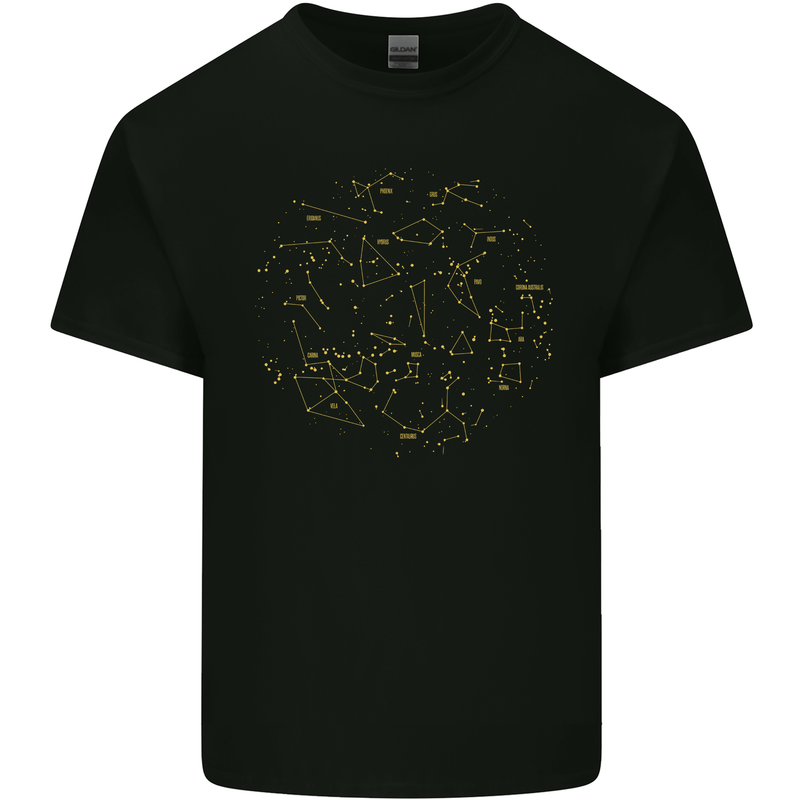 North Constellations Stars Space Kids T-Shirt Childrens Black