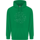 North Constellations Stars Space Mens 80% Cotton Hoodie Irish Green